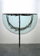 Glass and steel furniture