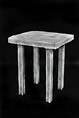 Glass and steel furniture