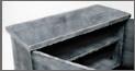 Glass and steel furniture